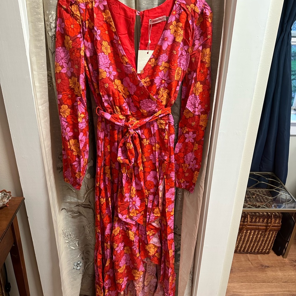 Asymmetric hem maxi sundress